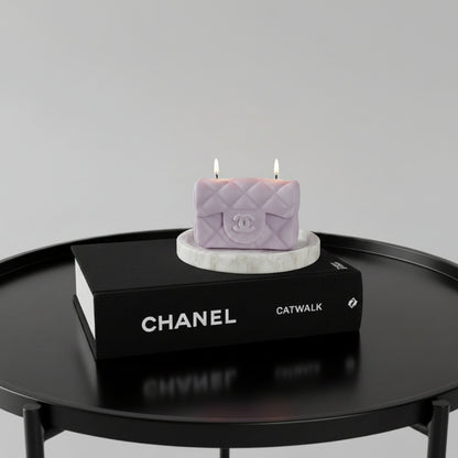 Bougie parfumée artisanale forme Logo C Grand violet