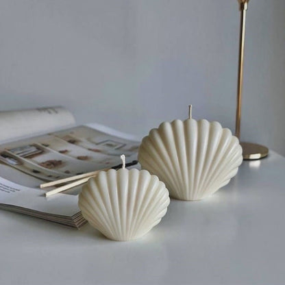 Bougie parfumée artisanale forme coquillage 