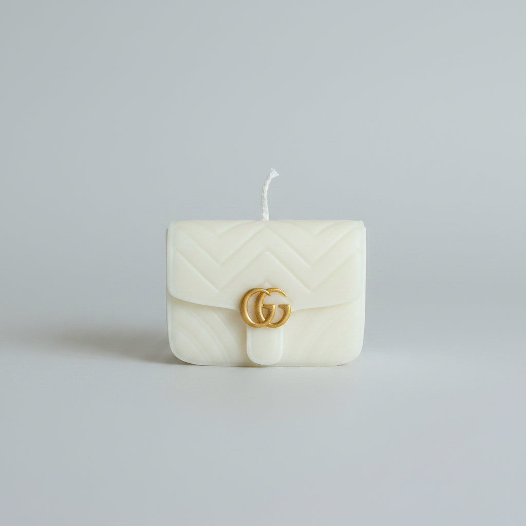 Bougie parfumée artisanale forme sac
gg mini crème